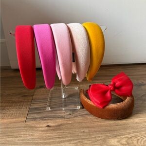 Set of 7 headbands + Lucite headband stand